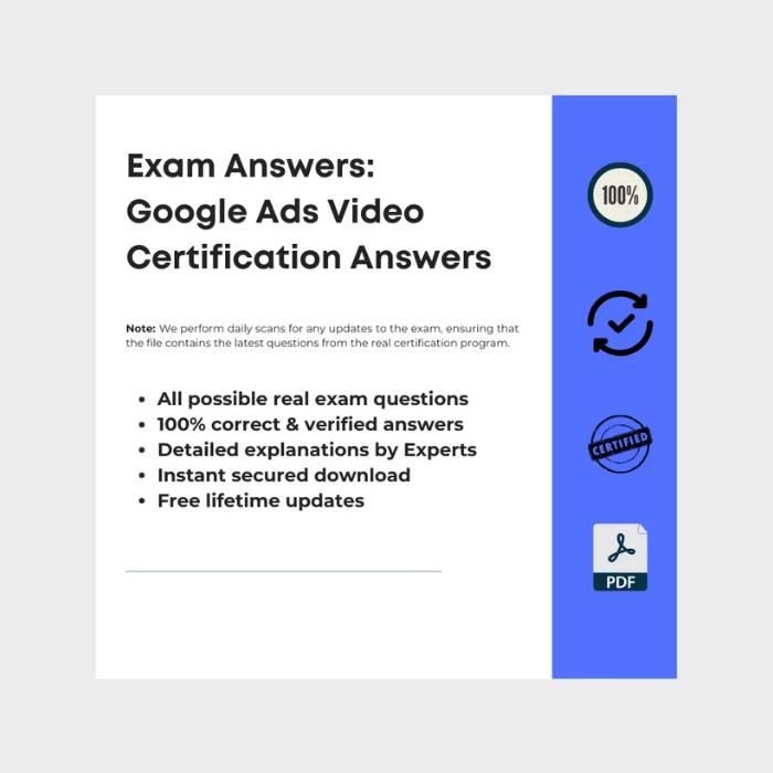 Google Ads Video Certification Answers